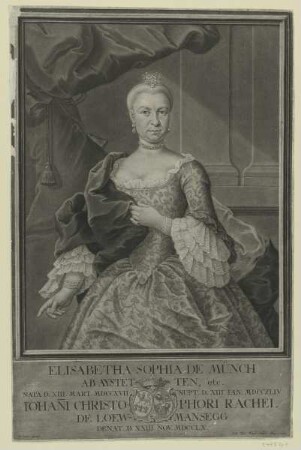 Bildnis der Elisabetha Sophia de Münch ab Aystetten