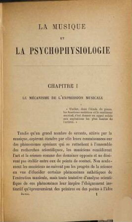 La Musique et la Psychophysiologie