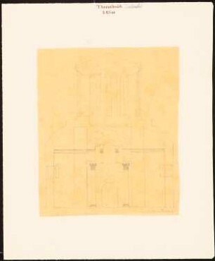S. Elias, Thessaloniki: Querschnitt durch die Kuppel (vermutlich nach Charles Texier und Richard P. Pullan)