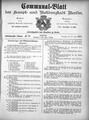 1887,30: No. 30, 24. Juli 1887