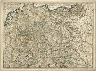 Carte Generale De L'Empire D'Allemagne Et Pays Circonvoisins : Auec priuilege du Roy pour 20 ans