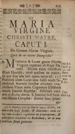 De Maria virgine Christi matre.