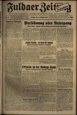 Ausgabe vom Freitag, den 15. Januar 1937.