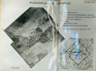 Foto von der Neufeststellungen von Feldbahngleisen und Gräben östlich von Obertraubach (Luftbild)