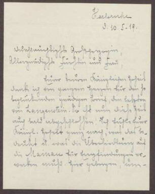 Schreiben von Emilie Göler an die Großherzogin Luise; Übersiedlung der Großherzogin auf die Insel Mainau; Berichte von Dienstzeitjubiläen und der Konfirmation der Kinder