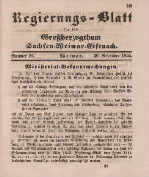 Nr. 26 : 30. November 1855