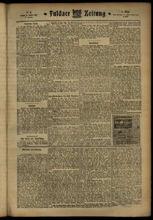Zweite Ausgabe vom Montag, den 15. Januar 1912.