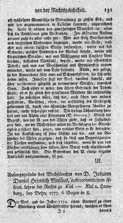 Anfangsgründe des Wechselrechts.