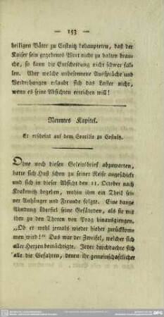 Neuntes Kapitel. Er erscheint auf dem Concilio zu Costnitz