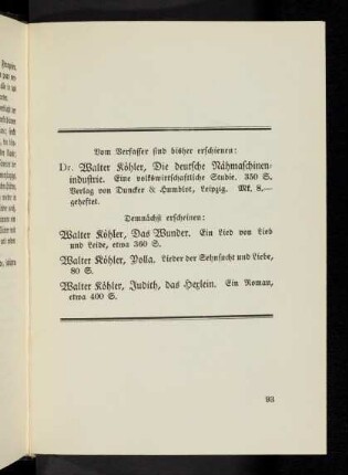 93 Vom Verfasser bisher erschienen...