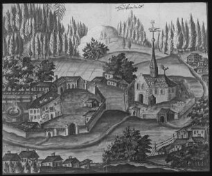 Ansicht von Höckendorf : Ansicht von Höckendorf. Malerei (1701/1750)