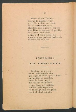 Parte quinta - La venganza