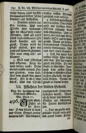 XII. Pflichten des dritten Gebotts
