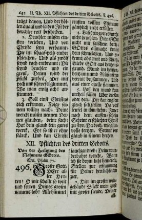 XII. Pflichten des dritten Gebotts