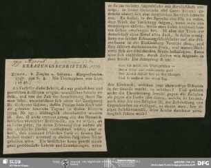 Allgemeine Literatur-Zeitung, Nr. 129, vom 23.04.1799 (Fragment), Jena