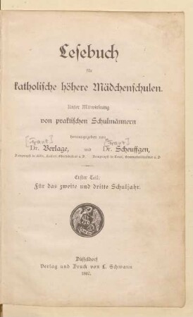 Teil 1, [Schülerband]: Für das zweite und dritte Schuljahr