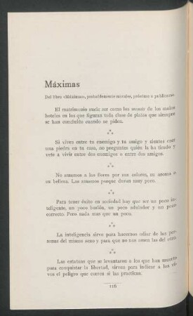 Máximas : Del libro "Máximas", probablemente morales, próximo a publicarse.