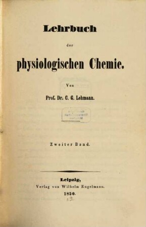 Lehrbuch der physiologischen Chemie. 2