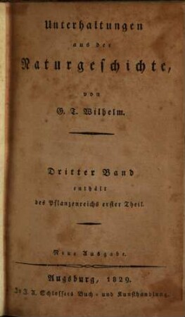 Unterhaltungen aus der Naturgeschichte, [16]. Des Pflanzenreichs erster Theil