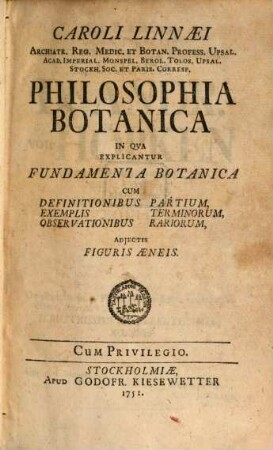 Philosophia botanica