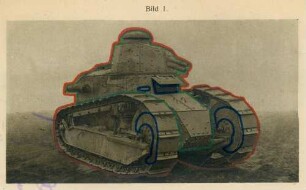 Foto eines kleinen französischen Tanks (Druck)