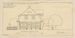 Dorfwirtschaft Monatskonkurrenz September 1920: Aufriss Gartenansicht (1:100); Maßstabsleiste