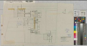 Burgsteinfurt (Steinfurt) Amtsgericht Grundriß Kellergeschoß 1960 1 : 200 40 x 66 Pause Staatshochbauamt Münster Regierung Münster Nr. 34022