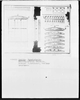 Berlin, Bauakademie, Schinkelplatz, Details, Entwurf von Schinkel, Vorlage unbekannt