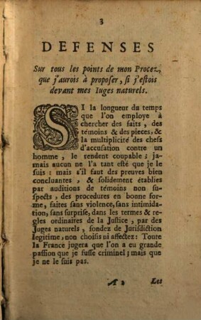 Recueil Des Defenses De Mr. Fouquet, 2. [Defenses Sur tous es points de mon Procez]