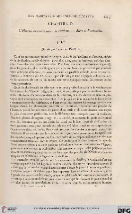 Chapitre IV: L'homme considéré danls la vieilesse. - Mort et Funérailles