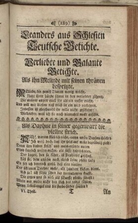 Verliebte und Galante Getichte.