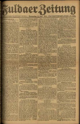Ausgabe vom Donnerstag, den 18. September 1919.