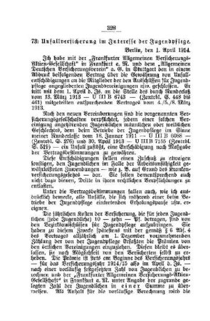 Unfallversicherung im Interesse der Jugendpflege : [C. Allgemeine Angelegenheiten der Unterrichtsanstalten]