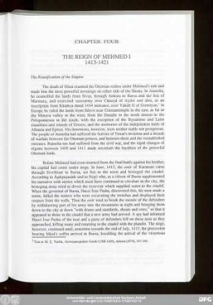 Chapter Four The Reign Of Mehmed I 1413-1421