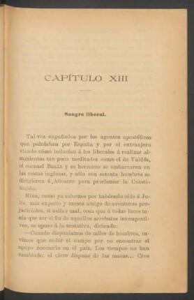 Capítulo XIII - Sangre liberal.