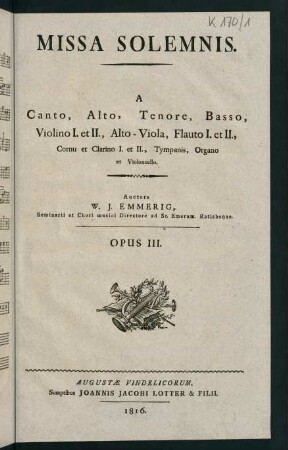 1-11, Missa Solemnis. Opus III. Organo.