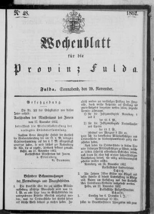 Nr. 48, Ausgabe vom 29. November 1862