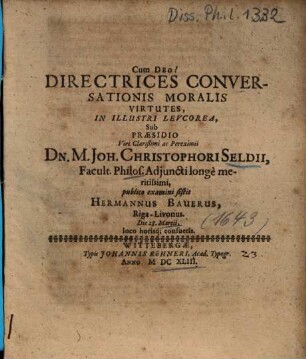 Directrices Conversationis Moralis Virtutes