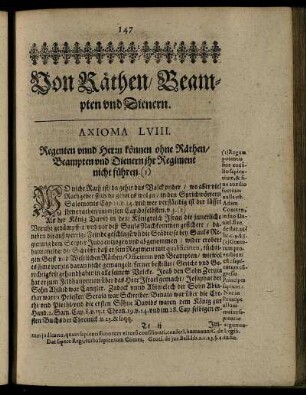 Von Räthen, Beampten und Dienern.
