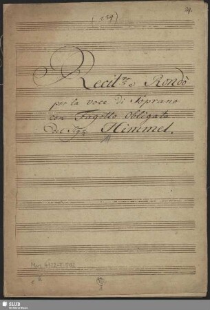 Deh tergi quel pianto - Mus.4122-F-502 : S, orch - C