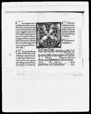 Die 12 kleinen Propheten mit Glosse — Initiale O(nus quo vidit), Folio 100verso