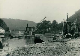 Wehr- und Schleusenbau Diez an der Lahn, Deutschland, ohne Datum