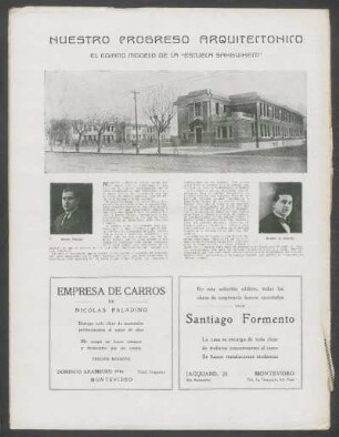 Nuestro progreso arquitectónico : El edificio modelo de la "Escuela Sanguinetti"