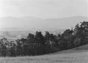 Blick auf das Zittauer Gebirge : Blick auf das Zittauer Gebirge mit Lausche (Luž; 792,6 m)
