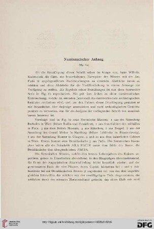 Numismatischer Anhang