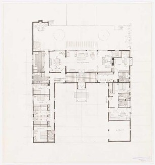 Landhaus, Nyon (Haus Schwebes, zahlreiche Varianten): Grundriss EG [1:100]