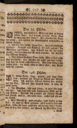Der 15. Psalm und der 146. Psalm
