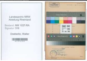 Entnazifizierung Walter Doeberitz , geb. 12.12.1910 (Polizeibeamter)