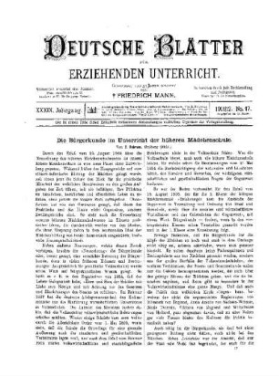 Die Bürgerkunde im Unterricht der höheren Mädchenschule