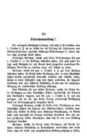 III. Lehrerinnenprüfung.